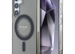 Guess Rhinestones Printed Classic Logo MagSafe - Etui do Samsung Galaxy S25 (czarny)