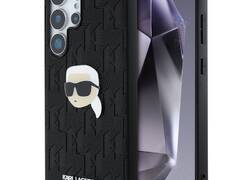 Karl Lagerfeld Leather Monogram Pin Logo Karl Head - Etui Samsung Galaxy S25 Ultra (czarny)