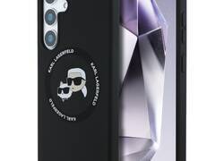 Karl Lagerfeld Silicone Double Heads And Circle MagSafe - Etui Samsung Galaxy S25 (czarny)