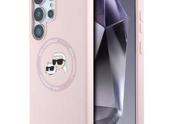 Karl Lagerfeld Silicone Double Heads And Circle MagSafe - Etui Samsung Galaxy S25 Ultra (różowy)