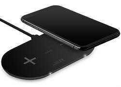 PURO Fast Wireless Dual Dock - Bezprzewodowa ładowarka indukcyjna Qi do iPhone i Android, 2x10 W (czarny)