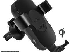PURO Autofit Fast Wireless Car Holder - Uchwyt samochodowy z ładowaniem indukcyjnym Qi, 10 W (czarny)