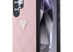 Guess Hot Stamp 4G Pattern Triangle Metal Logo - Etui Samsung Galaxy S25 Ultra (różowy)
