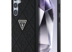 Guess Hot Stamp 4G Pattern Triangle Metal Logo - Etui do Samsung Galaxy S25 (czarny)