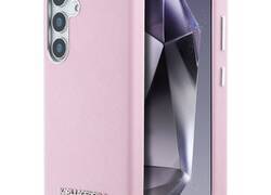 Karl Lagerfeld Saffiano Full Wrapped Elongated Metal Logo MagSafe - Etui do Samsung Galaxy S25 (różowy)