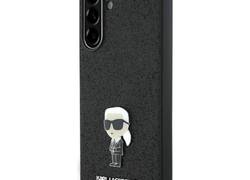Karl Lagerfeld Fixed Glitter Ikonik Logo Metal Pin - Etui do Samsung Galaxy A36 5G (czarny)