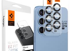 Spigen Optik Pro GLAS.TR EZ Fit Camera Protector 2-Pack - Szkło ochronne na obiektyw do Samsung Galaxy S25+ (2 szt) (Czarny)