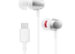 Moshi Mythro C - Aluminiowe słuchawki dokanałowe USB-C z mikrofonem (Jet Silver)