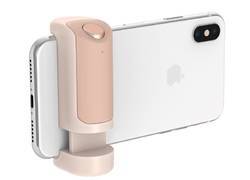 Just Mobile ShutterGrip - Uchwyt foto ze spustem migawki Bluetooth dla iOS/Android (Gold)