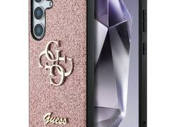 Guess Fixed Glitter Big 4G Metal Logo - Etui do Samsung Galaxy S25 (różowy)