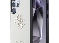 Guess Grained Big 4G Logo Small Classic Logo - Etui do Samsung Galaxy S25 Ultra (beżowy)