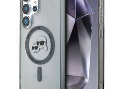 Karl Lagerfeld Button Karl & Choupette Heads Printed Logo MagSafe - Etui Samsung Galaxy S25 Ultra (czarny)