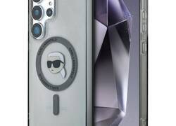 Karl Lagerfeld Button Karl Head Printed Logo MagSafe - Etui Samsung Galaxy S25 Ultra (czarny)