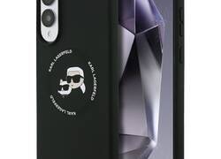Karl Lagerfeld Silicone Double Heads And Circle MagSafe - Etui Samsung Galaxy S25 Edge (czarny)