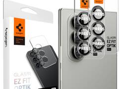 Spigen Optik Pro HD GLAS.TR EZ Fit Camera Protector 2-Pack - Szkło ochronne na obiektyw do Samsung Galaxy Z Fold 7 (2 szt)(Czarny)