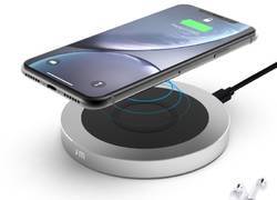 Just Mobile AluBase Wireless - Bezprzewodowa ładowarka indukcyjna Qi do iPhone i Android, 10 W (srebrny)