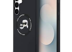 Karl Lagerfeld Silicone Karl & Choupette Heads MagSafe - Etui Samsung Galaxy S25 FE (czarny)