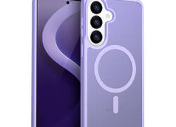 Crong Hybrid Matte Magnetic - Etui MagSafe Samsung Galaxy S26 (lawendowy)