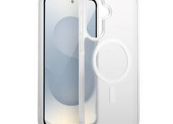 Crong Hybrid Matte Magnetic - Etui MagSafe Samsung Galaxy S25 (biały)