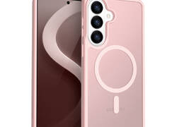 Crong Hybrid Matte Magnetic - Etui MagSafe Samsung Galaxy S26 (różowy)