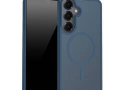 Crong Hybrid Matte Magnetic - Etui MagSafe Samsung Galaxy S25 (granatowy)