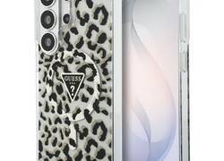 Guess IML Leopard Print Triangle MagSafe - Etui Samsung Galaxy S26 Ultra (czarny)