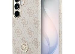 Guess 4G Rhinestone Round Logo MagSafe - Etui Samsung Galaxy S26 (różowy)