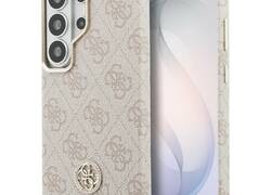 Guess 4G Rhinestone Round Logo MagSafe - Etui Samsung Galaxy S26 Ultra (różowy)