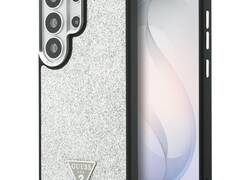 Guess Fixed Glitter Triangle MagSafe - Etui Samsung Galaxy S26 Ultra (srebrny)