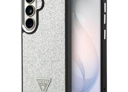 Guess Fixed Glitter Triangle MagSafe - Etui Samsung Galaxy S26 (srebrny)