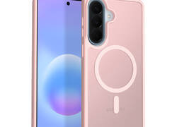 Crong Hybrid Matte Magnetic - Etui MagSafe Samsung Galaxy A57 (różowy)