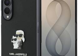 Karl Lagerfeld Saffiano Karl & Choupette Pin - Etui Samsung Galaxy Z Fold 8 (czarny)