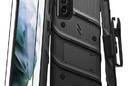 Zizo Bolt Cover - Pancerne etui Samsung Galaxy S21+ 5G ze szkłem 9H na ekran + podstawka & uchwyt do paska (czarny) - zdjęcie 1