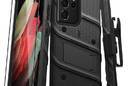 Zizo Bolt Cover - Pancerne etui Samsung Galaxy S21 Ultra 5G ze szkłem 9H na ekran + podstawka & uchwyt do paska (czarny) - zdjęcie 1