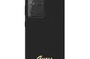 Guess Silicone Script Metal Logo - Etui Samsung Galaxy S21 Ultra (czarny) - zdjęcie 1