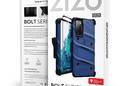 Zizo Bolt Cover - Pancerne etui Samsung Galaxy S20 FE ze szkłem 9H na ekran + podstawka & uchwyt do paska (niebieski/czarny) - zdjęcie 9
