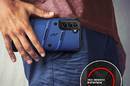 Zizo Bolt Cover - Pancerne etui Samsung Galaxy S21 5G ze szkłem 9H na ekran + podstawka & uchwyt do paska (niebieski/czarny) - zdjęcie 4