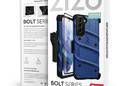 Zizo Bolt Cover - Pancerne etui Samsung Galaxy S21+ 5G ze szkłem 9H na ekran + podstawka & uchwyt do paska (niebieski/czarny) - zdjęcie 9