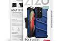 Zizo Bolt Cover - Pancerne etui Samsung Galaxy S21 Ultra 5G ze szkłem 9H na ekran + podstawka & uchwyt do paska (niebieski/czarny) - zdjęcie 9