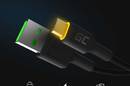 Green Cell Ray - Kabel Przewód USB - microUSB 120cm z żółtym podświetleniem LED, szybkie ładowanie Ultra Charge, QC3.0 - zdjęcie 2