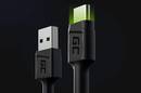 Green Cell Ray - Kabel Przewód USB - USB-C 120cm z zielonym podświetleniem LED i obsługą szybkiego ładowania Ultra Charge, QC 3.0 - zdjęcie 1