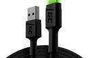 Green Cell Ray - Kabel Przewód USB - USB-C 200cm z zielonym podświetleniem LED, szybkie ładowanie Ultra Charge, QC 3.0 - zdjęcie 1