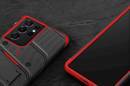 ZIZO BOLT Series - Pancerne etui Samsung Galaxy S21 Ultra 5G ze szkłem 9H na ekran + uchwyt z podstawką (Black & Red) - zdjęcie 1