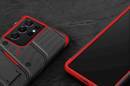 ZIZO BOLT Series - Pancerne etui Samsung Galaxy S21 Ultra 5G ze szkłem 9H na ekran + uchwyt z podstawką (Black & Red) - zdjęcie 1