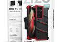ZIZO BOLT Series - Pancerne etui Samsung Galaxy S21 Ultra 5G ze szkłem 9H na ekran + uchwyt z podstawką (Black & Red) - zdjęcie 9