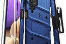 ZIZO BOLT Series - Pancerne etui Samsung Galaxy A32 5G ze szkłem 9H na ekran + uchwyt z podstawką (niebieski) - zdjęcie 1
