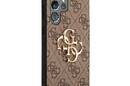 Guess 4G Big Metal Logo - Etui Samsung Galaxy S22 Ultra (brązowy) - zdjęcie 4