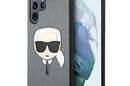 Karl Lagerfeld Saffiano Ikonik Karl`s Head - Etui Samsung Galaxy S22 Ultra (srebrny) - zdjęcie 1