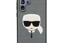 Karl Lagerfeld Saffiano Ikonik Karl`s Head - Etui Samsung Galaxy S22 Ultra (srebrny) - zdjęcie 3