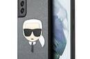 Karl Lagerfeld Saffiano Ikonik Karl`s Head - Etui Samsung Galaxy S22+ (srebrny) - zdjęcie 1